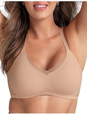 Honeylove Wire Free CrossOver Bra 38 D / DD XL nude